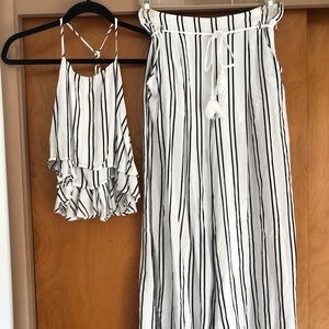 Two piece striped set